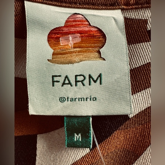 Farm Rio Mixed Banana Geometric Print Jumpsuit Button Down Long Sleeve Sz: M - Picture 10 of 10